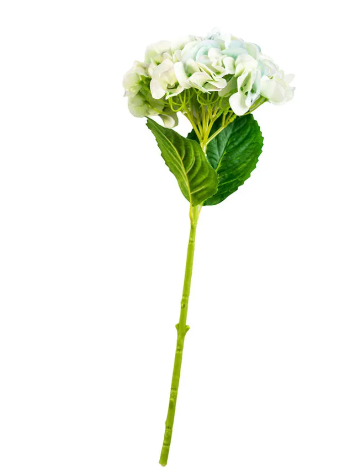 12 Stems x 47cm Real Touch Green Hydrangeas