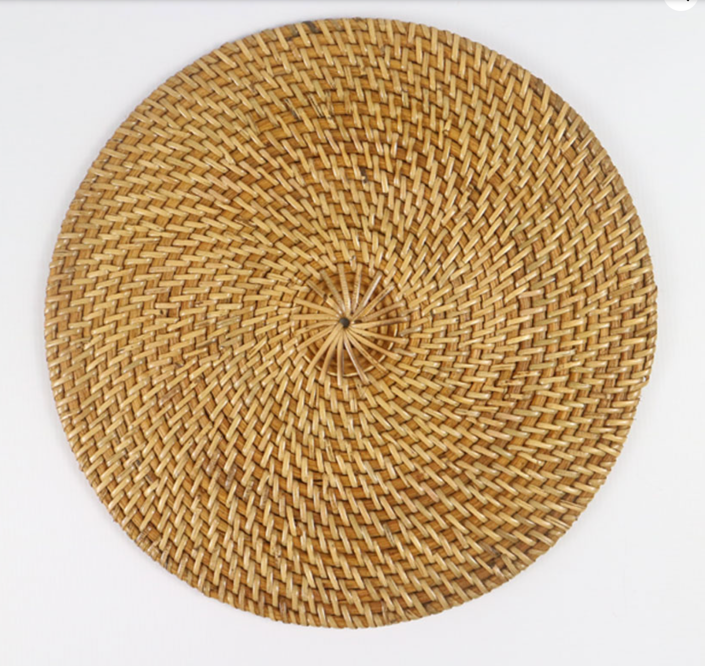 RATTAN PLACEMATS ROUND SOLID NATURAL