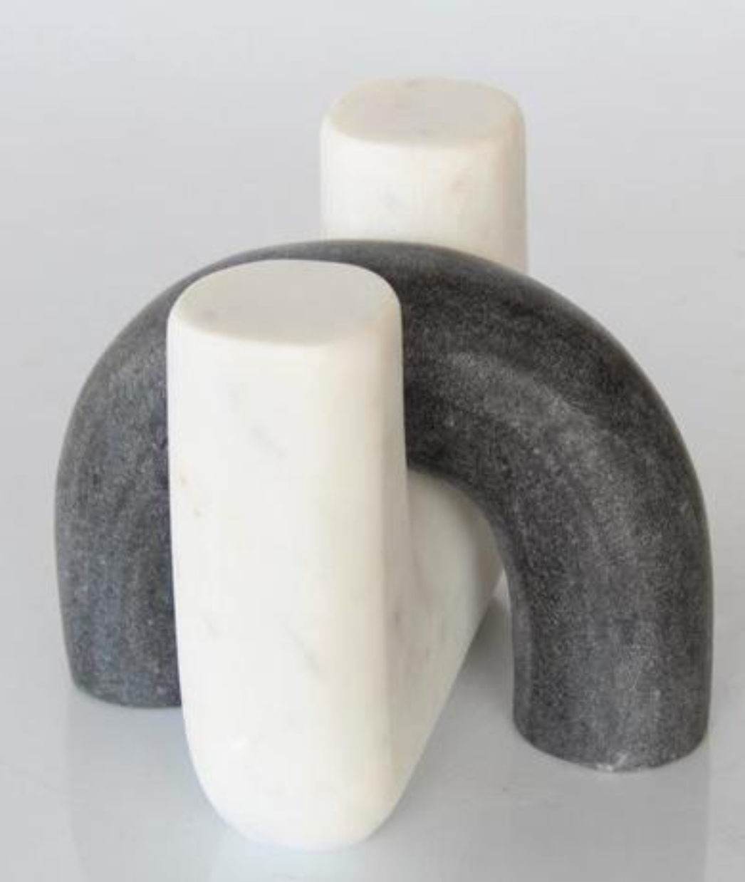 SET OF 2 MARBLE ORNAMENT