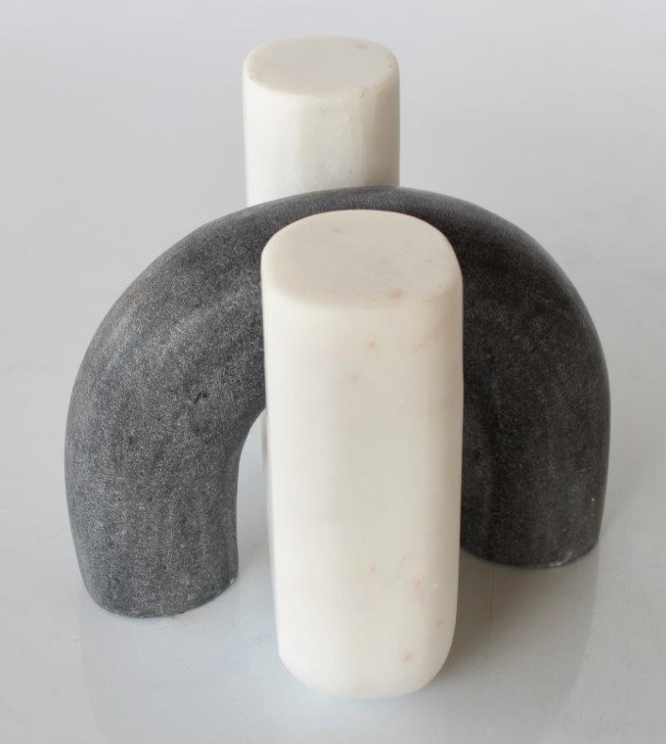 SET OF 2 MARBLE ORNAMENT