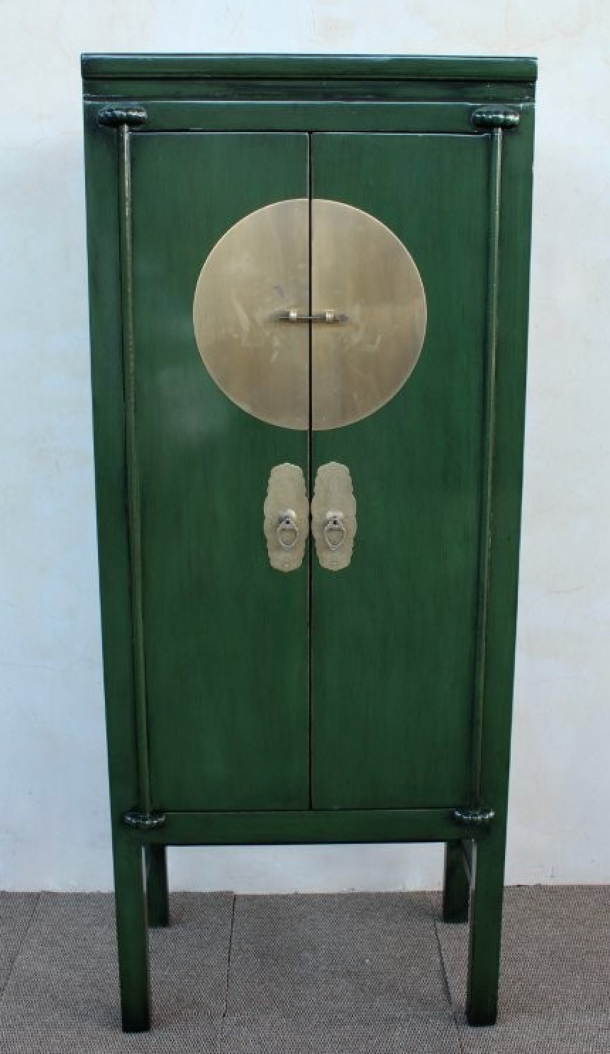 TALL GREEN 2 DOOR WEDDING CABINET
