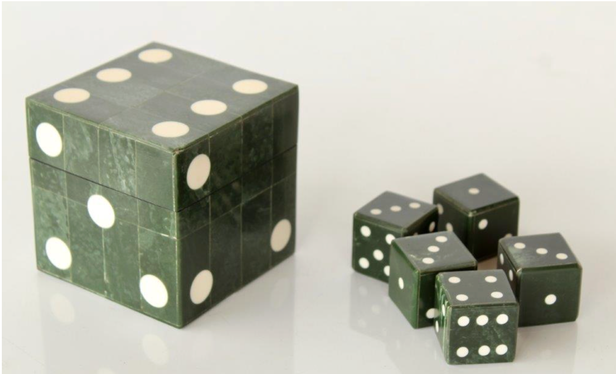 Dice in Green Box