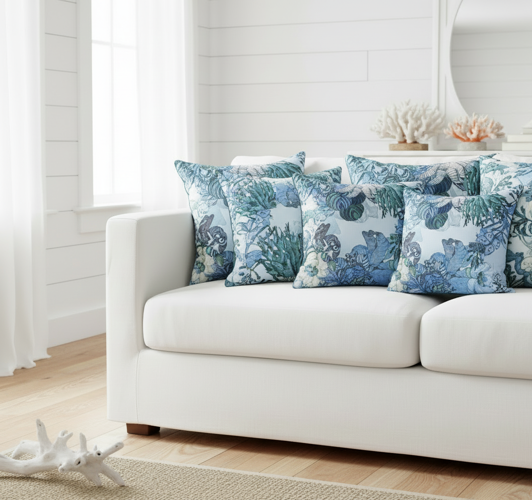 Teal Coral Scatter Cushions