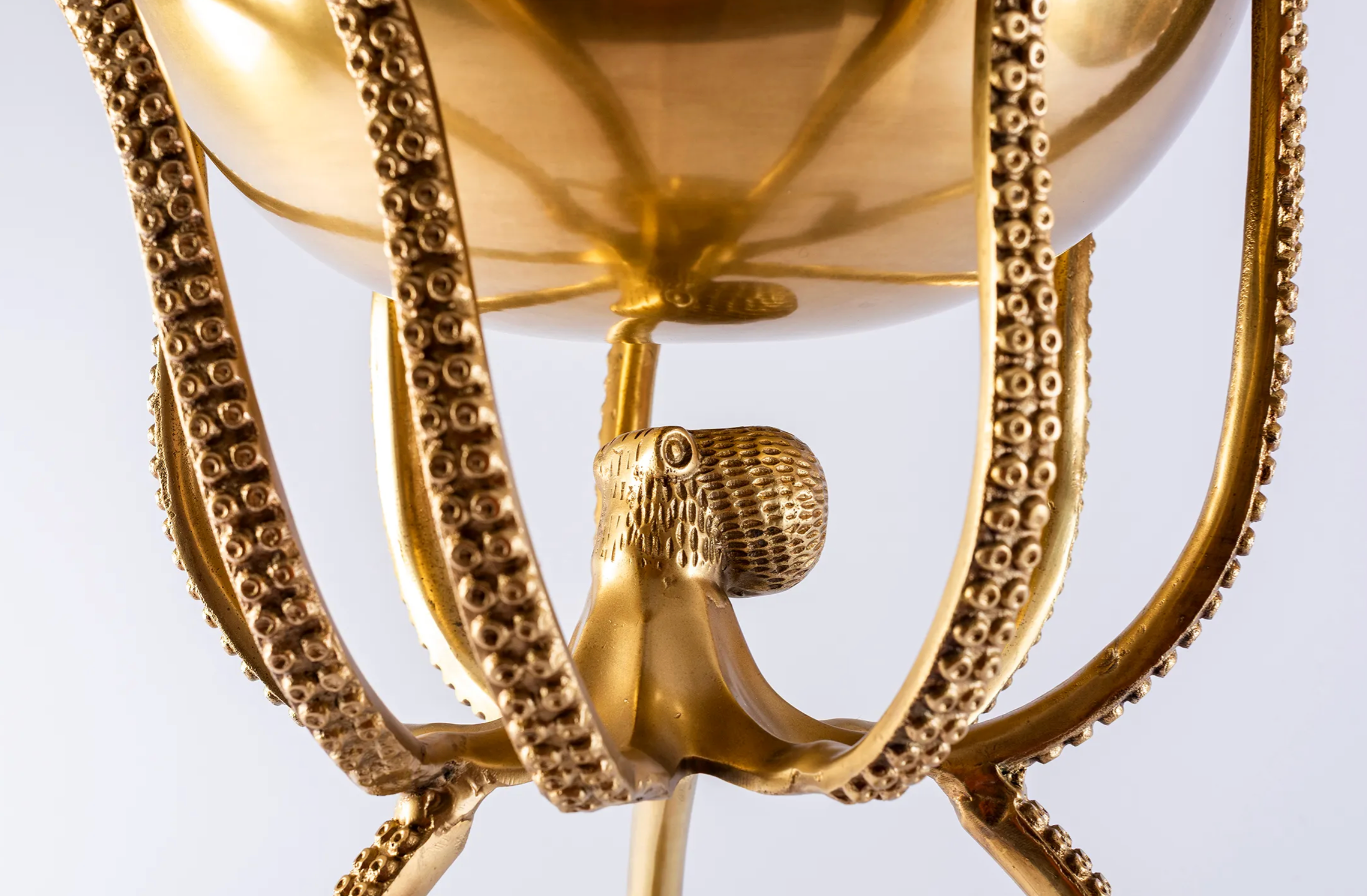 Octopus Wine Cooler Antique Brass Standing