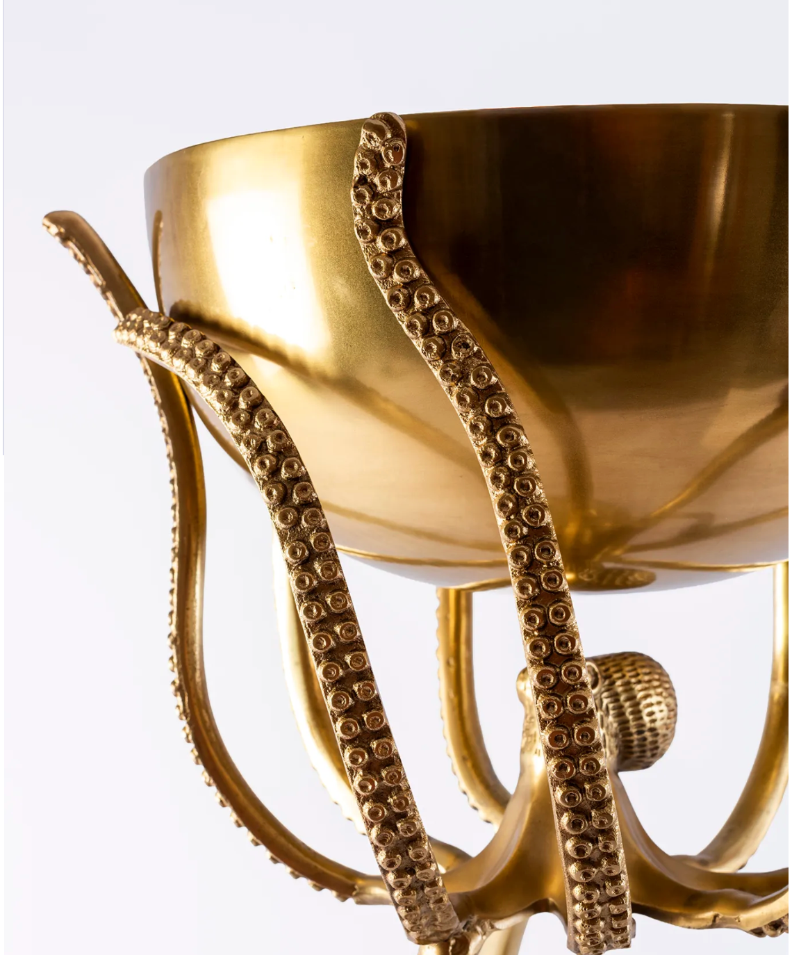 Octopus Wine Cooler Antique Brass Standing