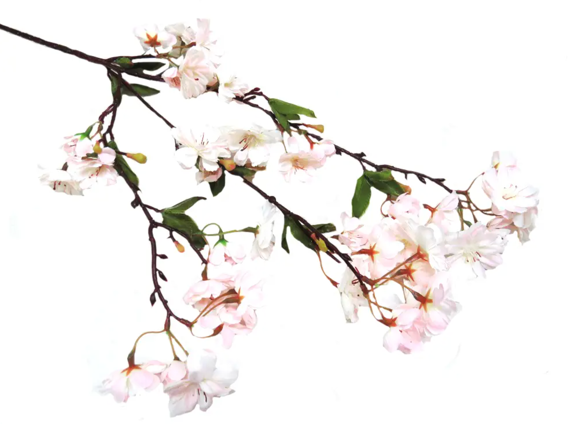 Set of 6 - 89cm Faux Pink &  White Cherry Blossoms