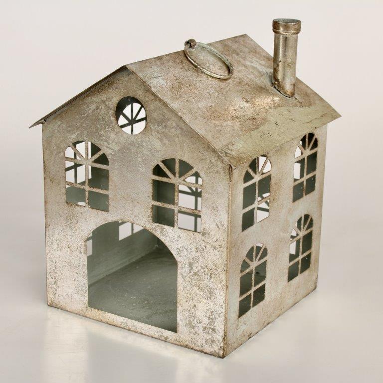 Silver Metal Bird House