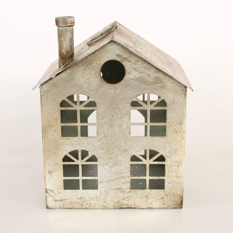 Silver Metal Bird House