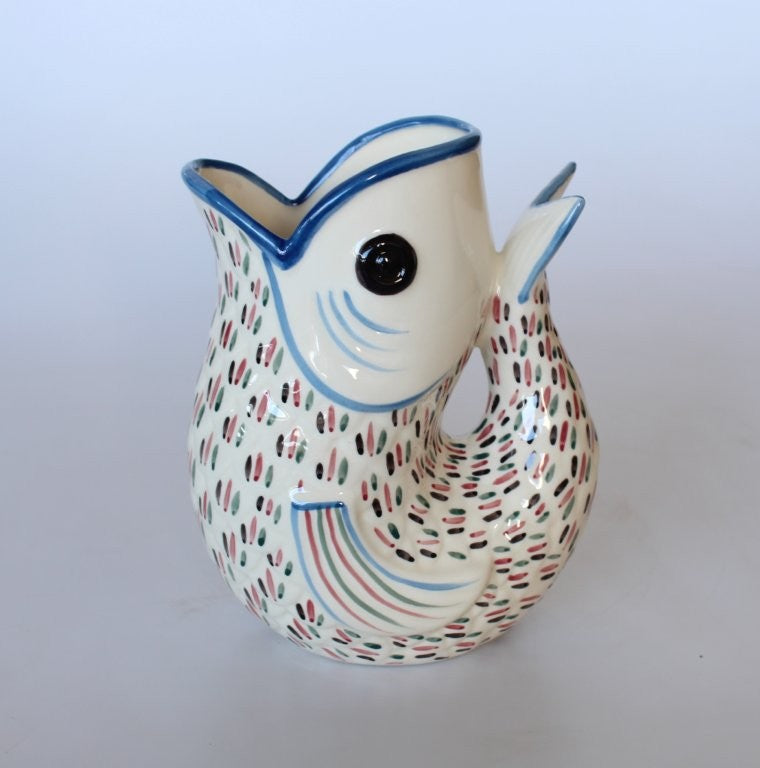 Blue Fish Tale Jug