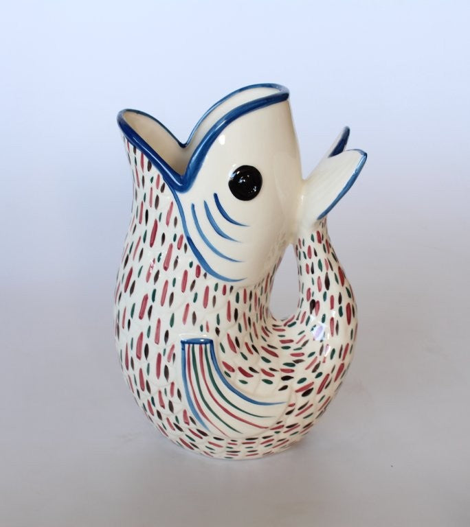 Blue Fish Tale Jug