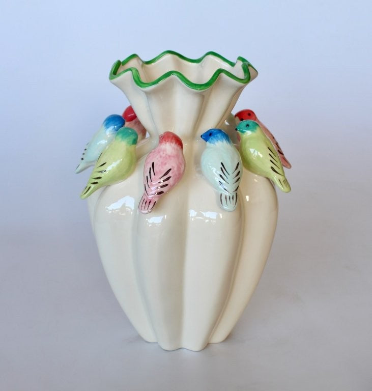 Multi-Colour Bird Vase