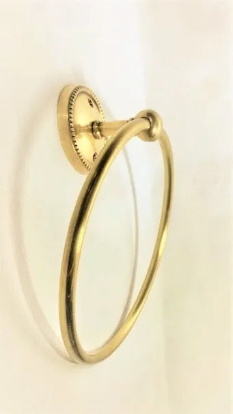 Towel Ring Beaded Brass