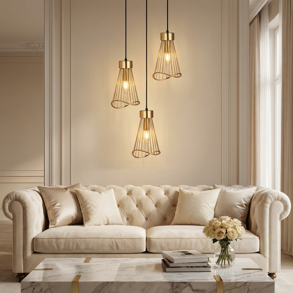 Sensu Cluster Pendant -Gold