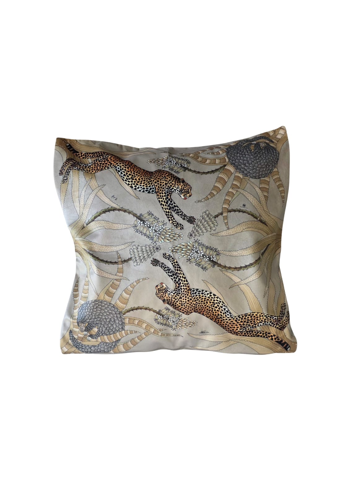 Velvet Cushion Cover - Cheetah Gold