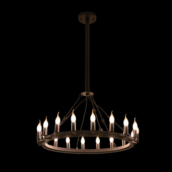 Large Round Ranch Pendant