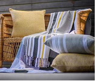 200cm Protea Pinstripe Throws