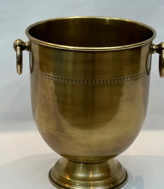 Antique Brass Vikings Wine Cooler