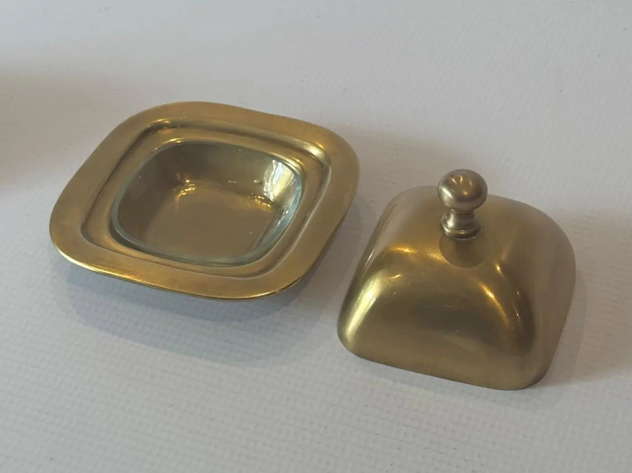 BUTTER DISH KINGS MINI A/BRASS