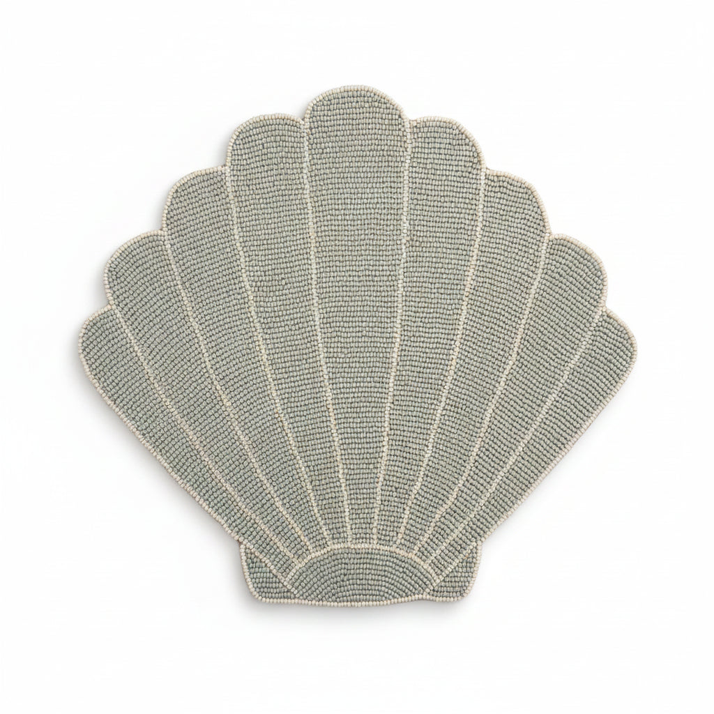 PLACEMAT SHELL BLUE SET  OF 4