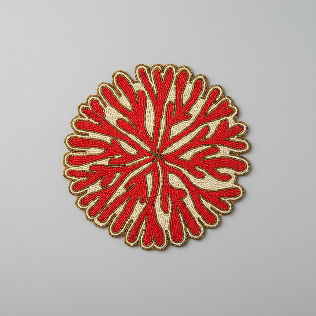 PLACEMAT CORAL RED SET  OF 4