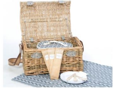 Picnic Woven Vintage basket picnic 美品　Vintage Basket Marketplace Tyme Olde – 小物入れ