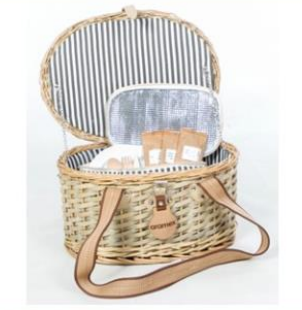Ivory Picnic Basket  Set with Cooler Box