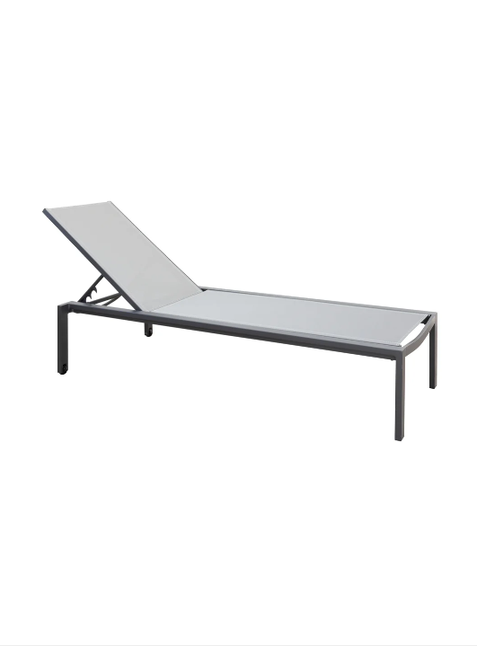 Capri Outdoor Stackable Lounger in Obsidian