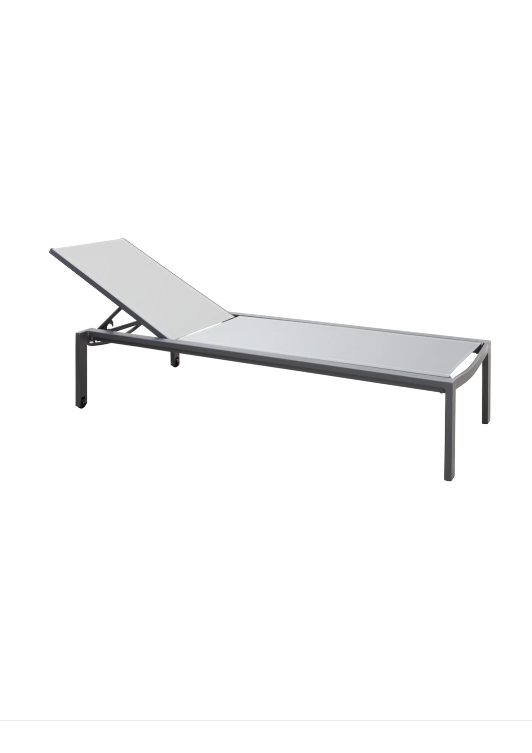 Capri Outdoor Stackable Lounger in Obsidian