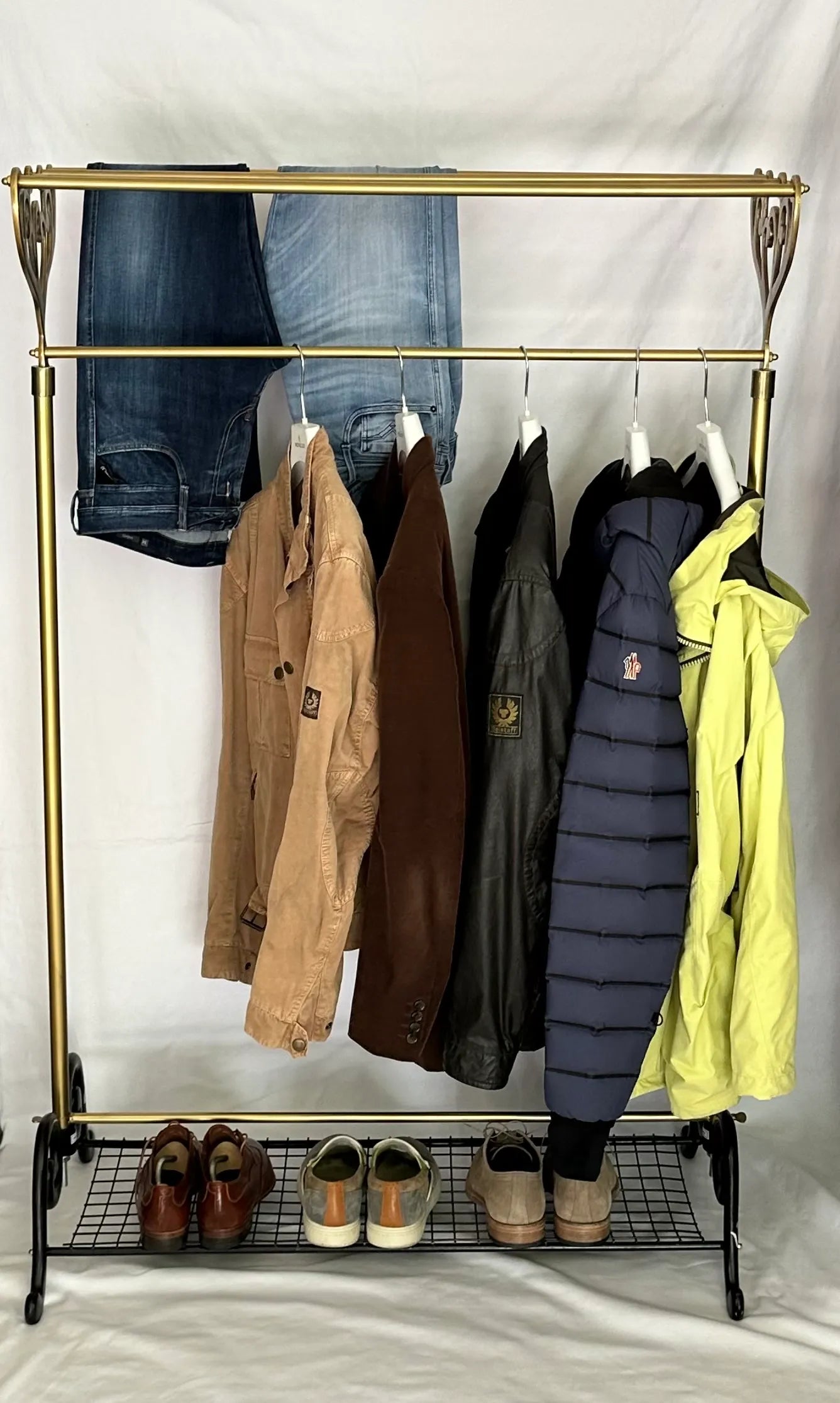 Antique Brass Kings Clothes Rail