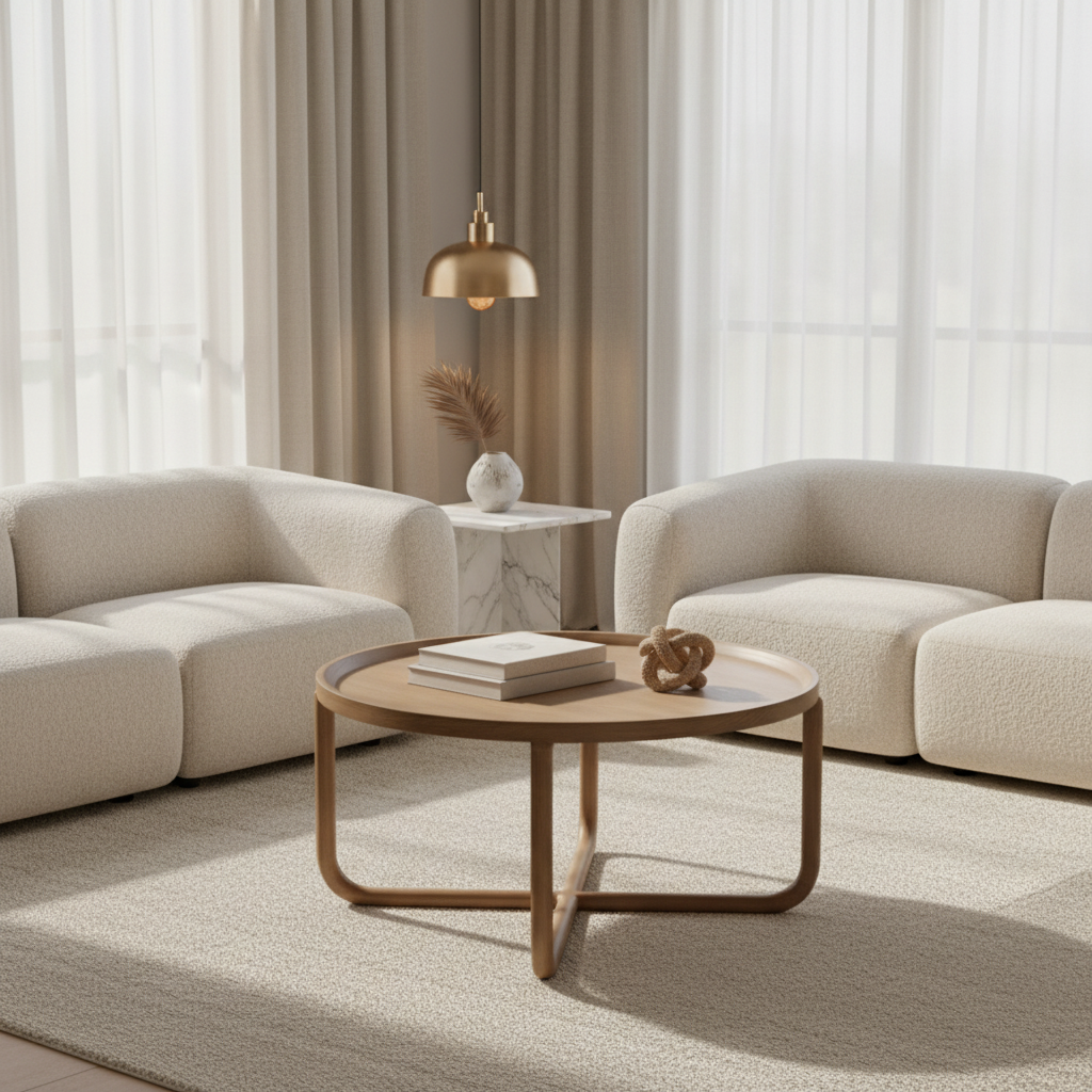 Dorpstraat Oak Coffee Table Med Cumin