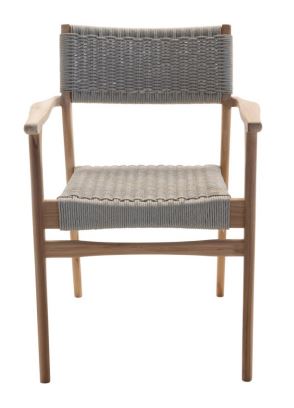 Cromwell Teak Dining Chair in Manilow Savanna
