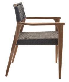 Cromwell Teak Dining Chair in Manilow Thunder