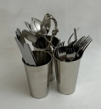 Cutlery Holder Triple Antique