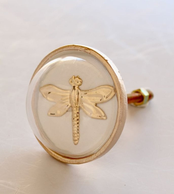 Metal Dragonfly Knob with Dome Top