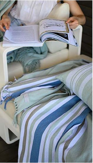 200cm Protea Pinstripe Throws