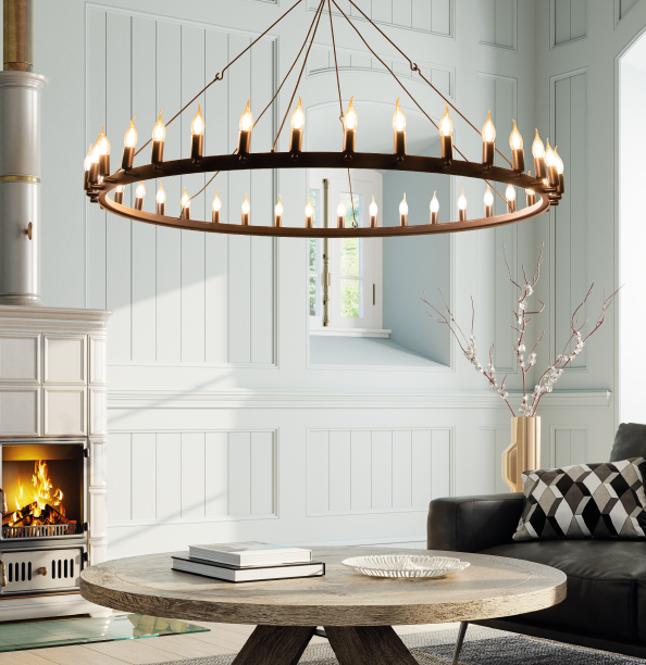 Extra Large Round Ranch Pendant
