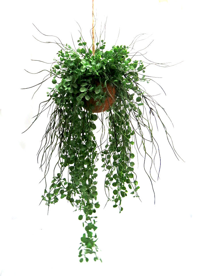 Faux Green Goddess Hanging Plant - NetDécor 