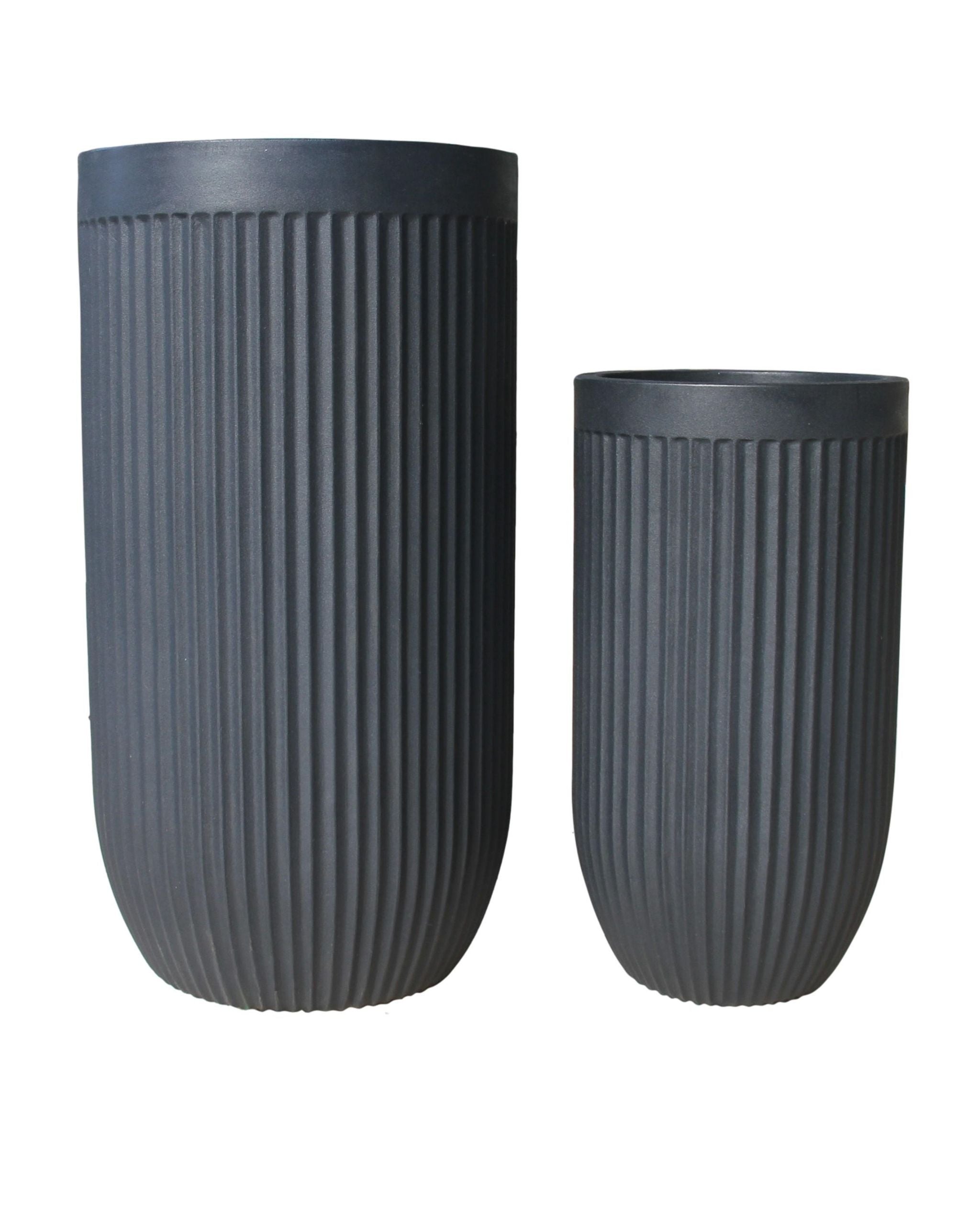 Flute Tall Set of 2 Outdoor Planters