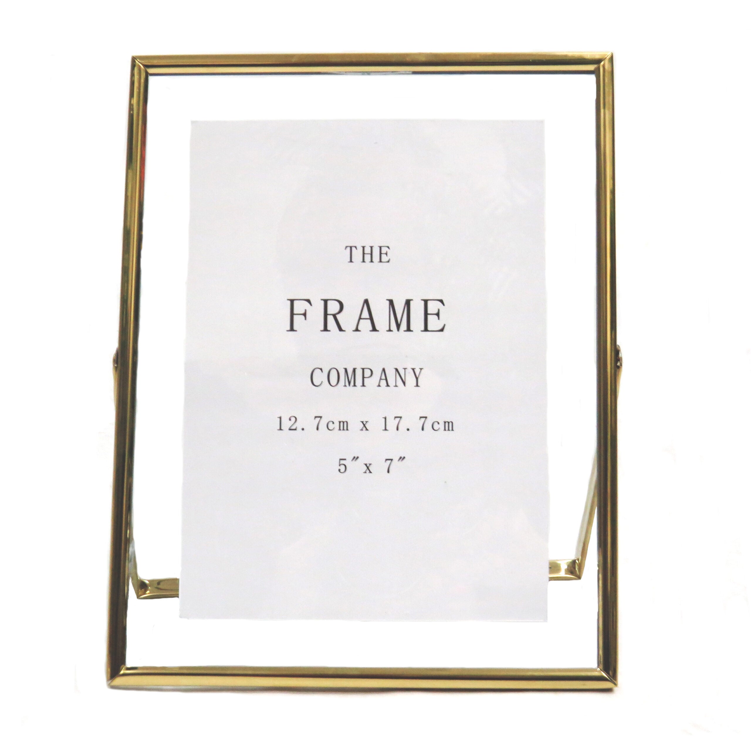 Gold Aluminium Glass Photo Frame – 5x7"