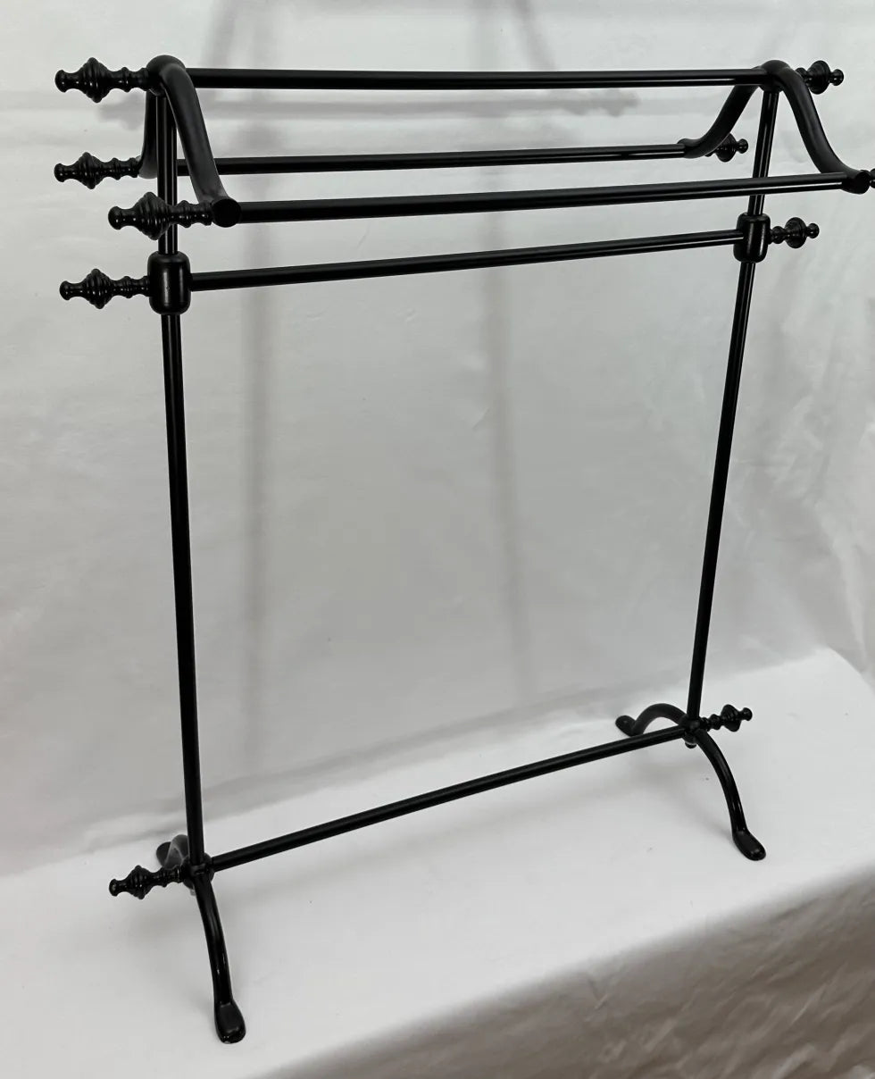 Matte Black Free Standing French Towel Rail