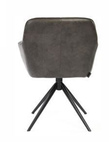 Gilbert Swivel Chair in Diesel Nero