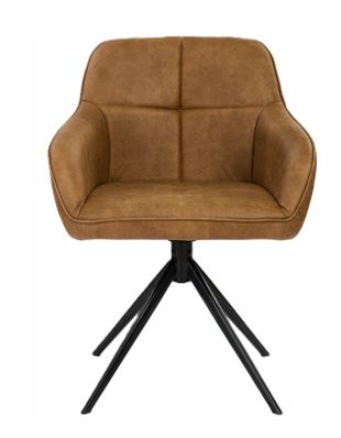 Gilbert Swivel Chair in Diesel Tan