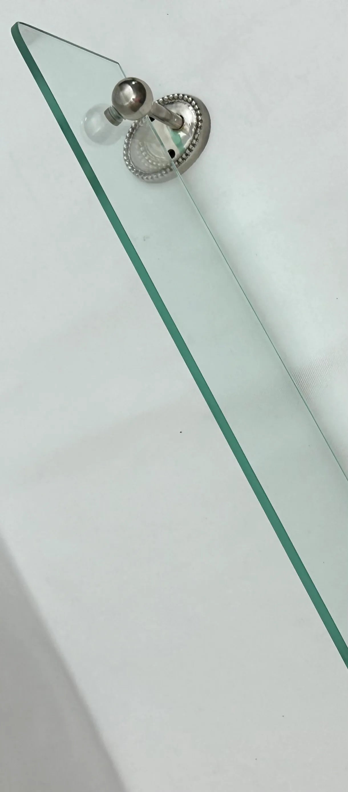 Beaded Oval Glass Shelf