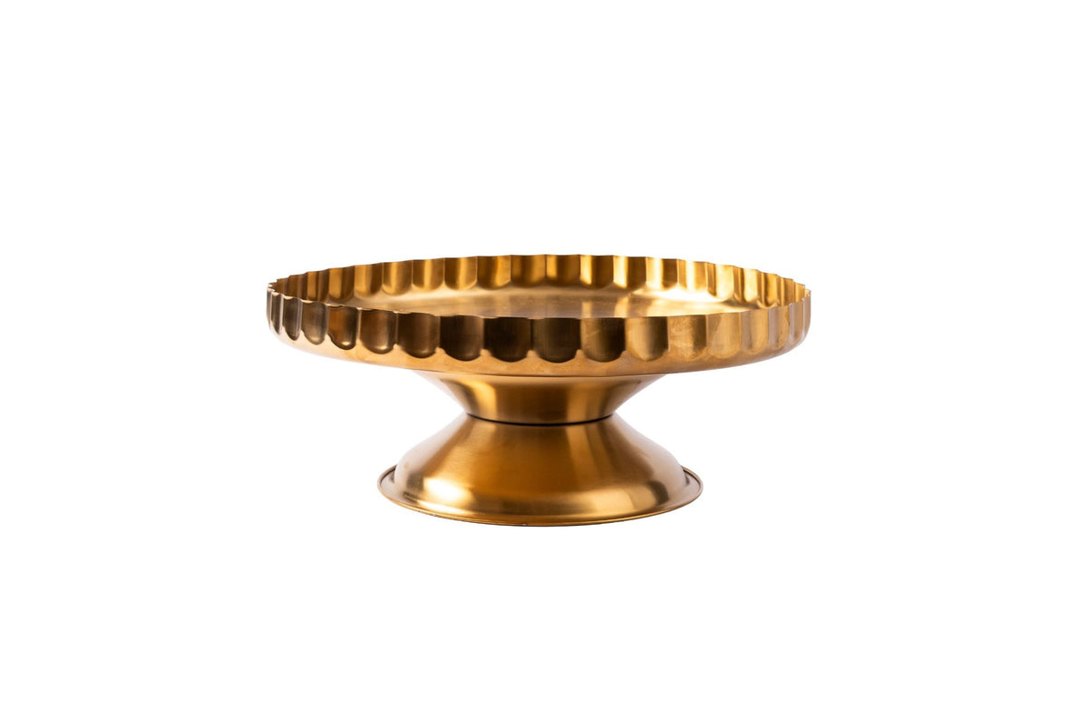 CAKE PLATE IMPERIAL BRASS