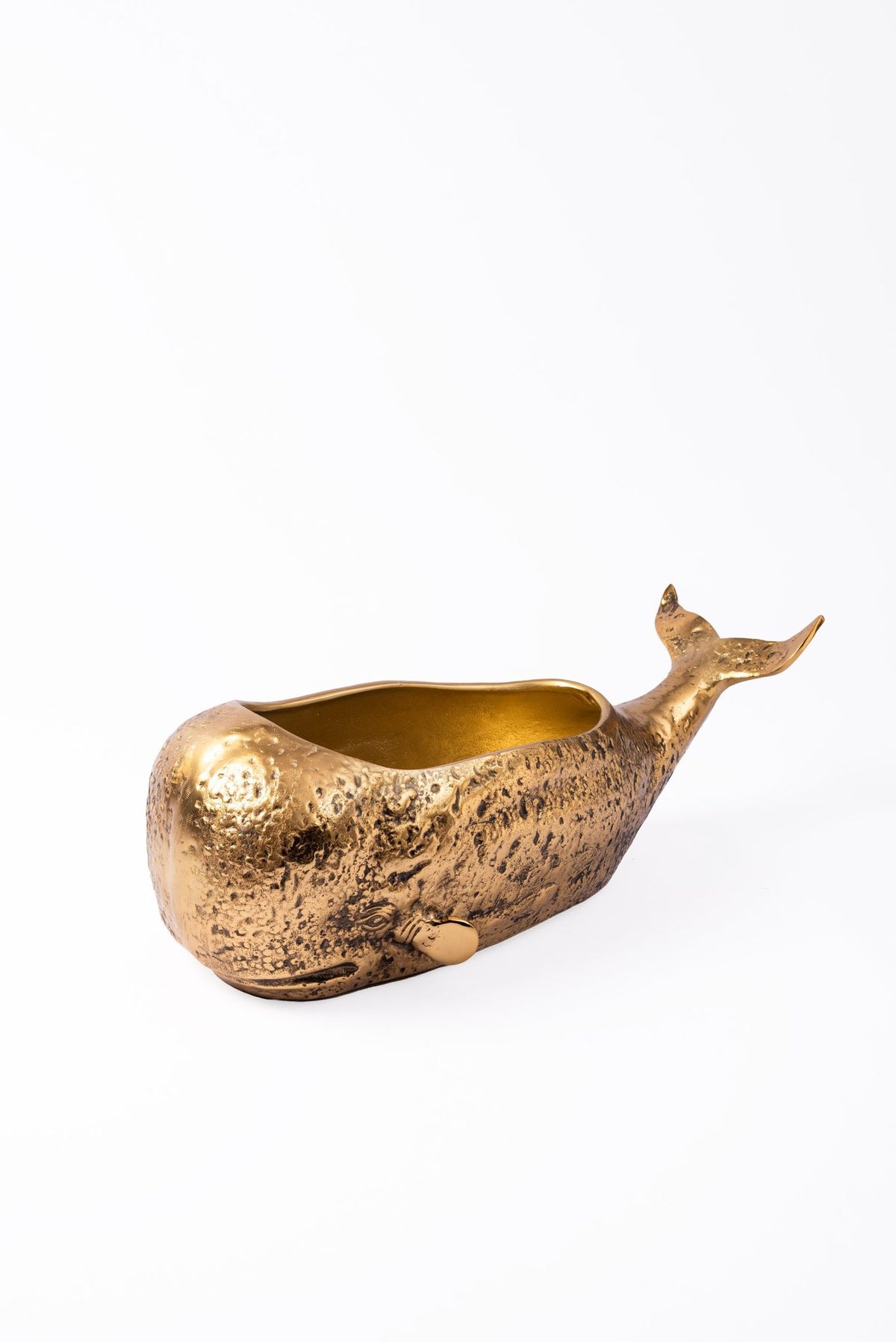 WINE COOLER BELUGA WHALE ANTIQUE BRASS