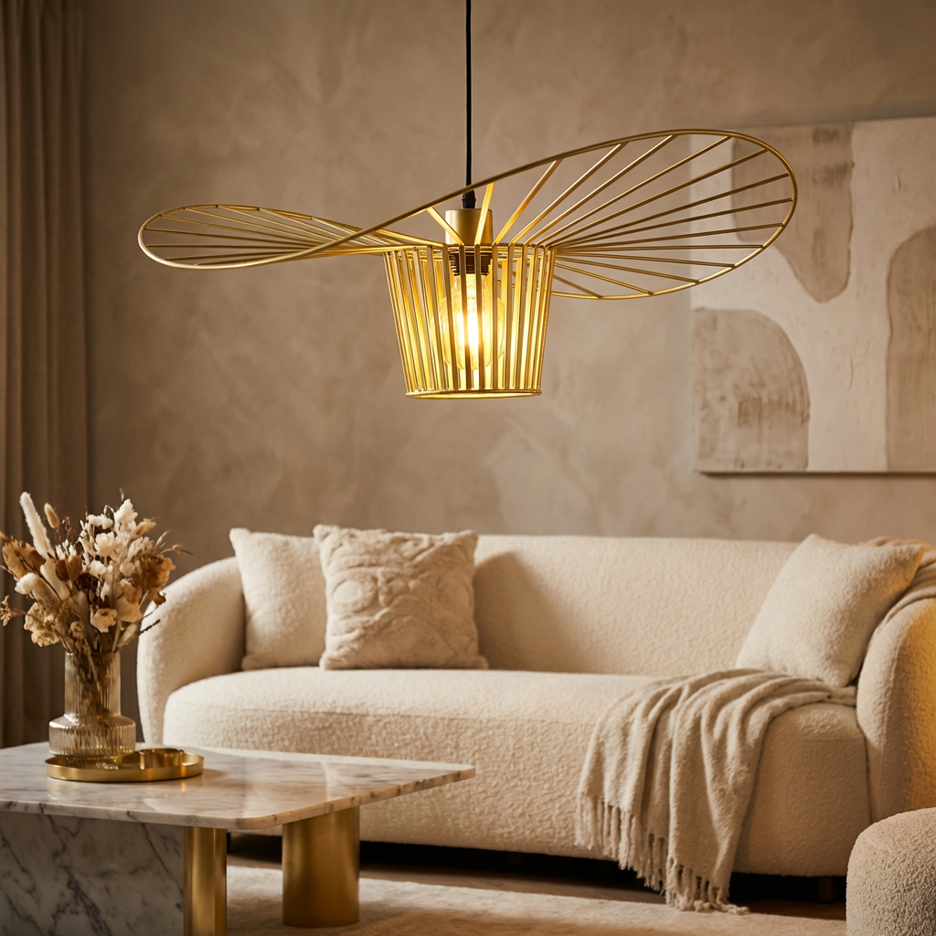 Large Sensu Pendant - Gold Satin