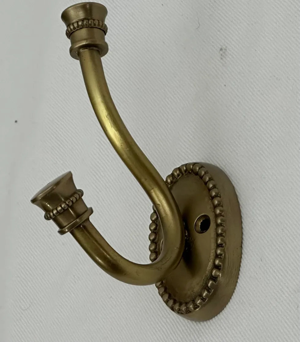 Antique Brass Oval Beaded Hook