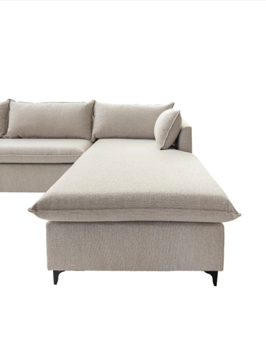 New Horizons Sofa Right Chaise in Hogan Stone