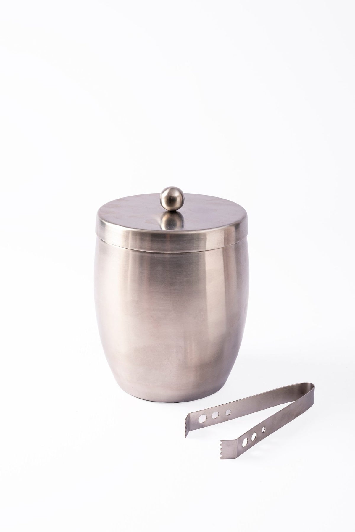 ICE BUCKET WITH TONGS SHANGHAI SILVER