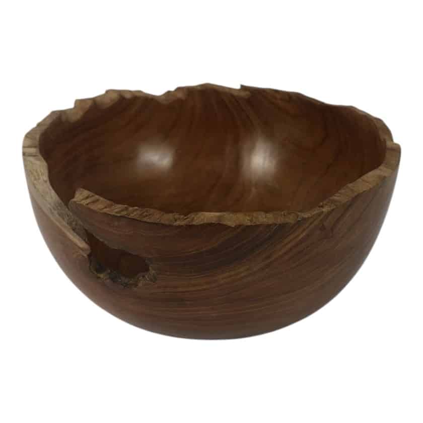 TEAK DRINKING BOWL - MEDIUM